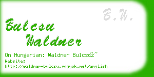 bulcsu waldner business card